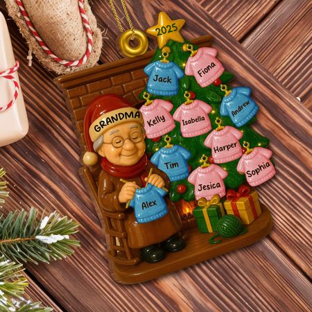 Cozy Christmas Memories With Family - Personalized Custom Wood Ornament